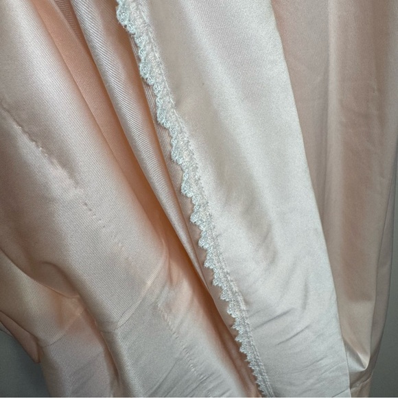 Vintage Shadowline Pink Nightgown With Lace & Pink Flowers Whimsical Small - Picture 8 of 9